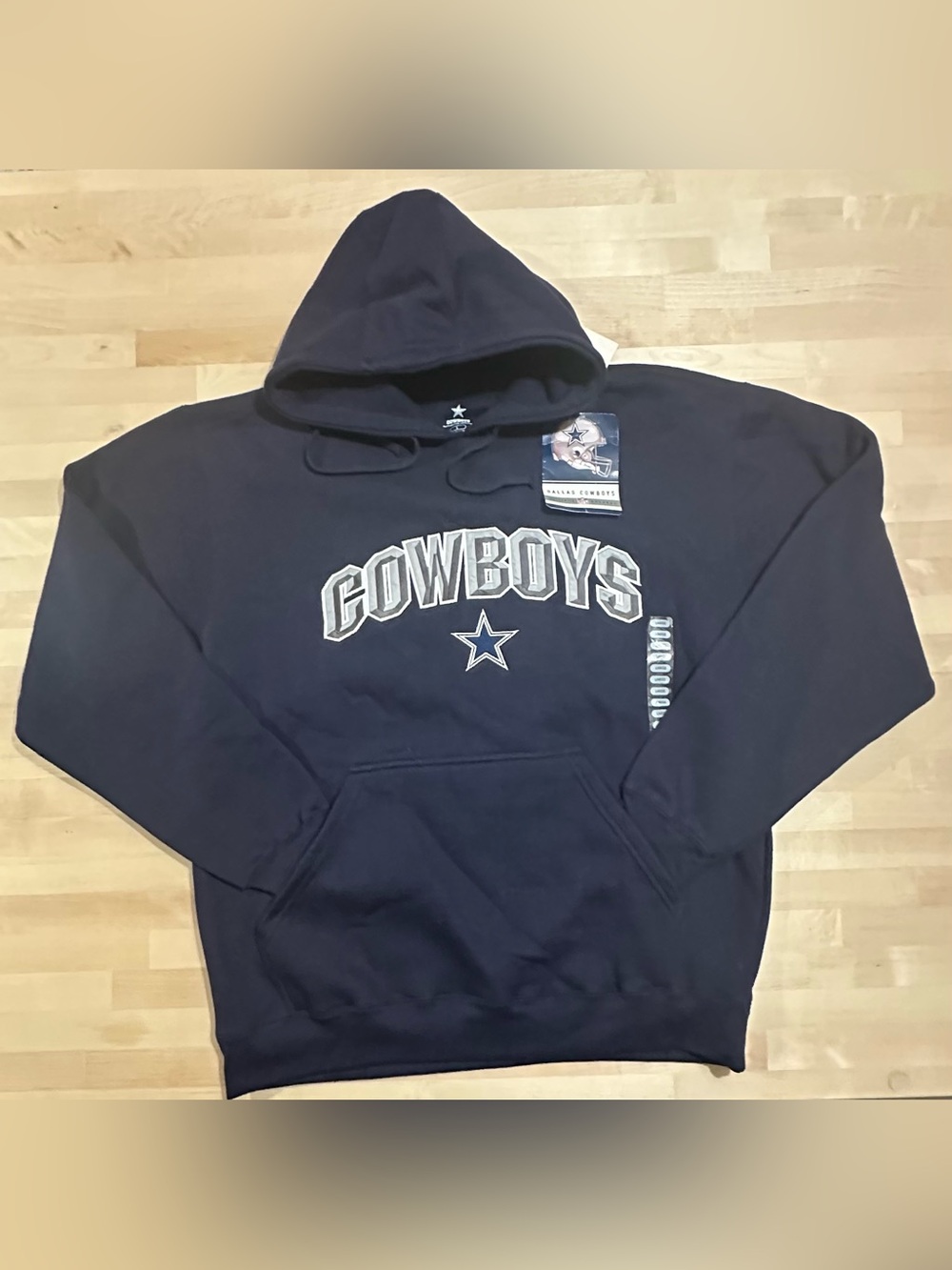 Dallas Cowboys NFL Logo Sideline Hoodie Sweatshirt LARGE Blue Unisex, NEW